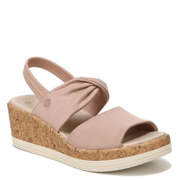 BZees Womens Remix Slingback Wedge Sandal, Brown, 9.5 US - Picture 1 of 1